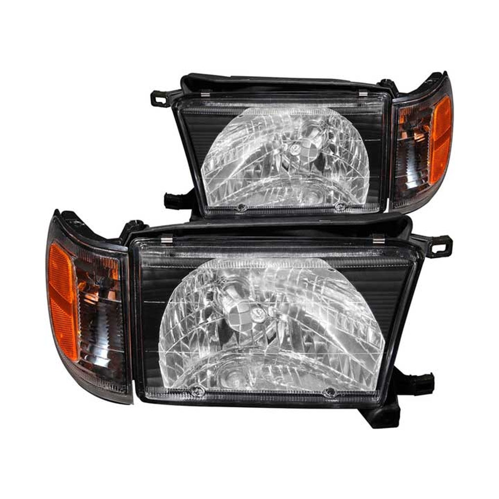 Anzo Usa 111077 9902 4Runner Headlights Black With Amber Reflectors Driver/Passenger