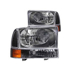 Anzo Usa 111080 9904 Sd/0004 Excursion Headlights Black With Corner Amber Drive/Pass