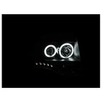 Anzo Usa 111113 0714 Expedition Headlights Black Clear Projector With Amber Driver/Passenger
