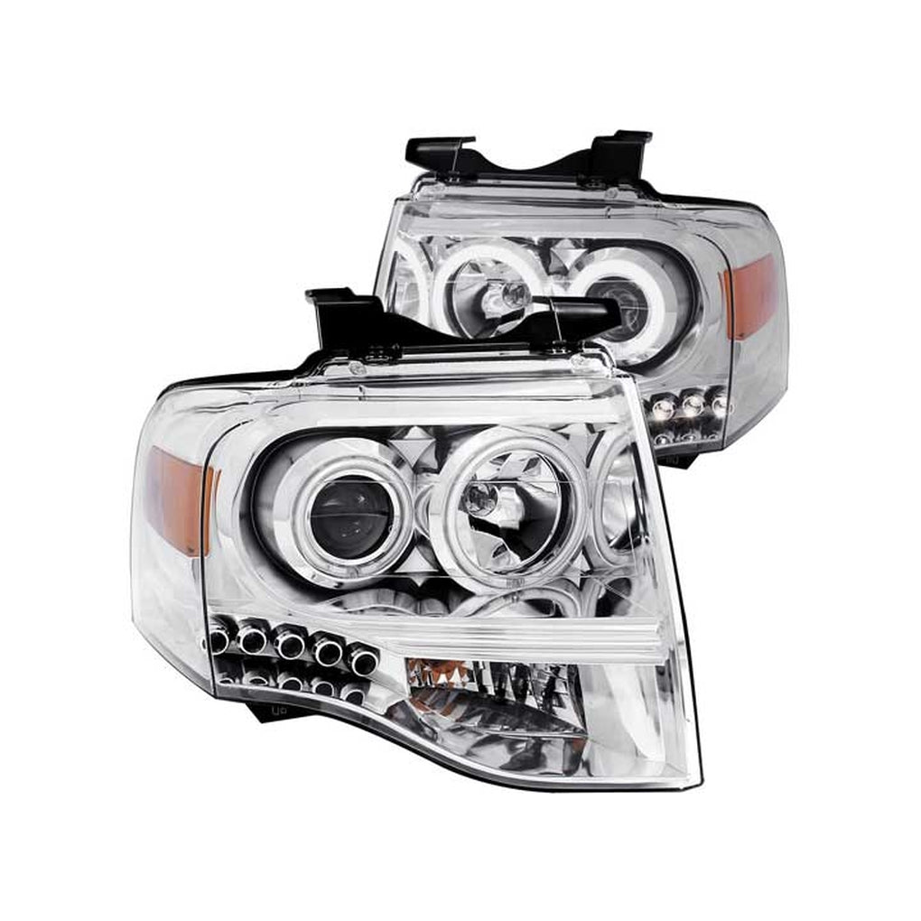 Anzo Usa 111114 0714 Expedition Projector Headlights With Chrome Housing(Set of 2)Drive/Pass