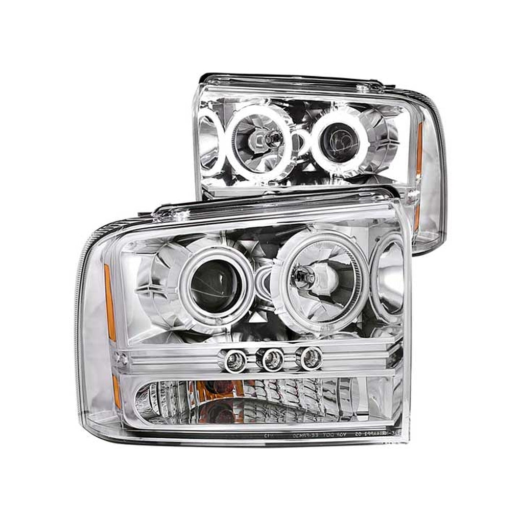 Anzo Usa 111118 0507 Sd Headlights Chrome Projectors W/Halos 1 Pc. Driver/Passenger