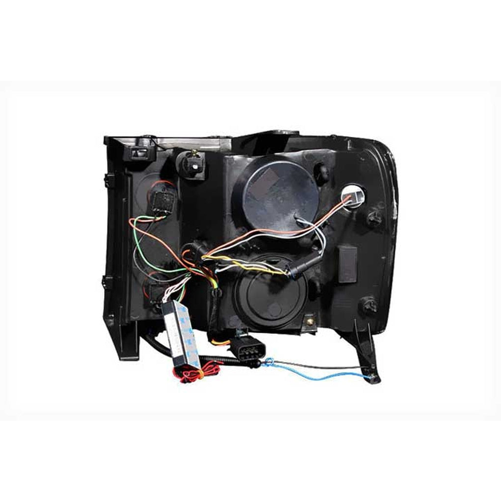 Anzo Usa 111125 0714 Sierra 2500/3500 Projector Headlights W/Halosblack/Clear Drive/Pass