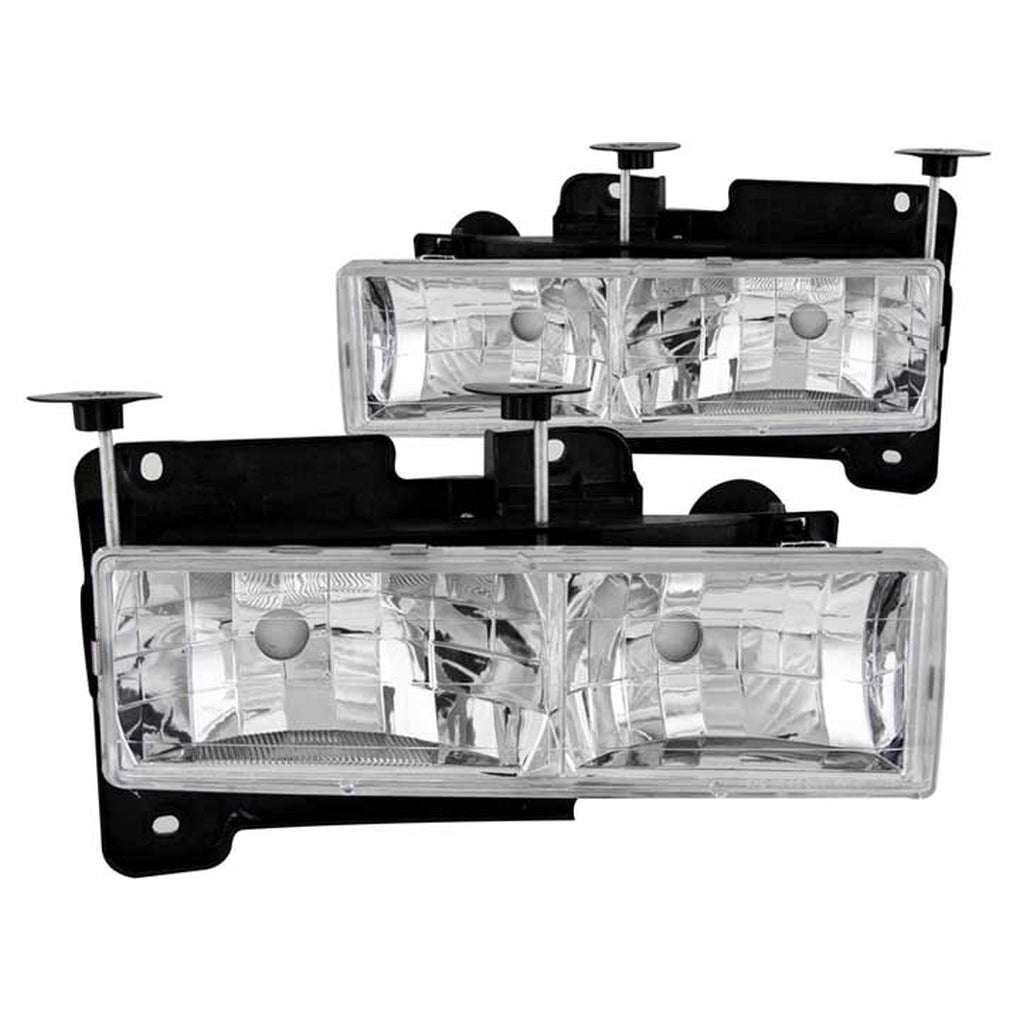 Anzo Usa 111136 8898 GM C/K 1500/2500/3500/9299 Suburban/Yukon Crystal Chrome W/O Bulbs Headli Drive/Pass