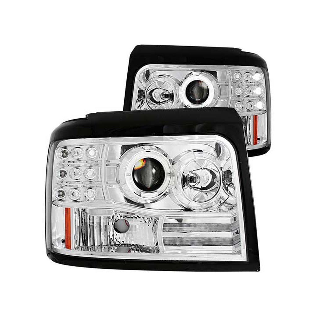 Anzo Usa 111183 9296 F150/F250/Bronco Projector Halo Chrome W/Side Marker W/Parking Lig Drive/Pass