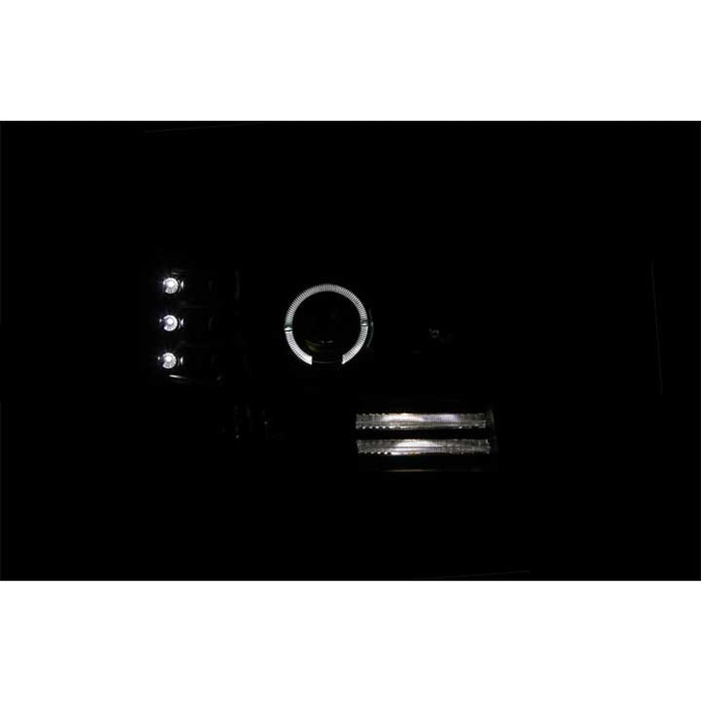 Anzo Usa 111184 9296 F150/F250/Bronco Projector Halo Black W/Side Marker W/Parking Ligh Drive/Pass