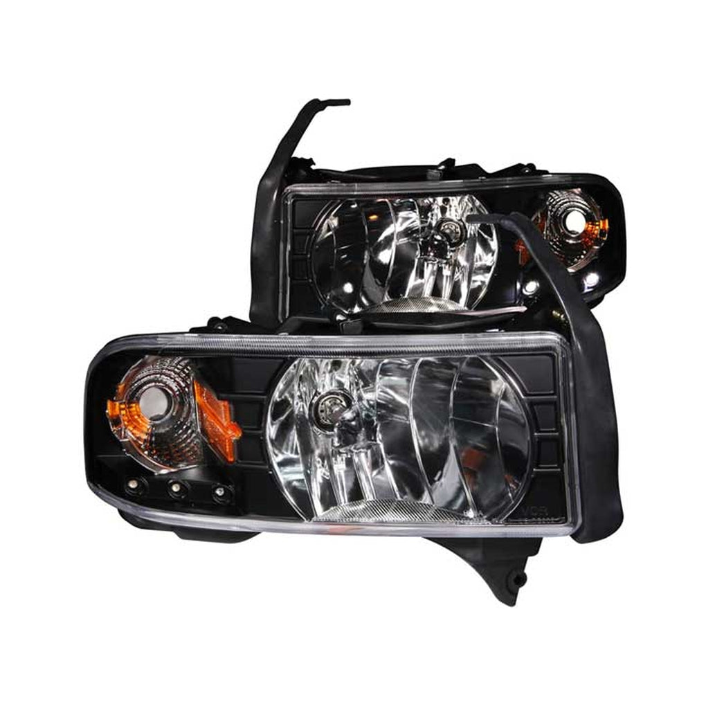 Anzo Usa 111205 9401 Ram Crystal Clear Black W/LED Amber Headlights Driver/Passenger