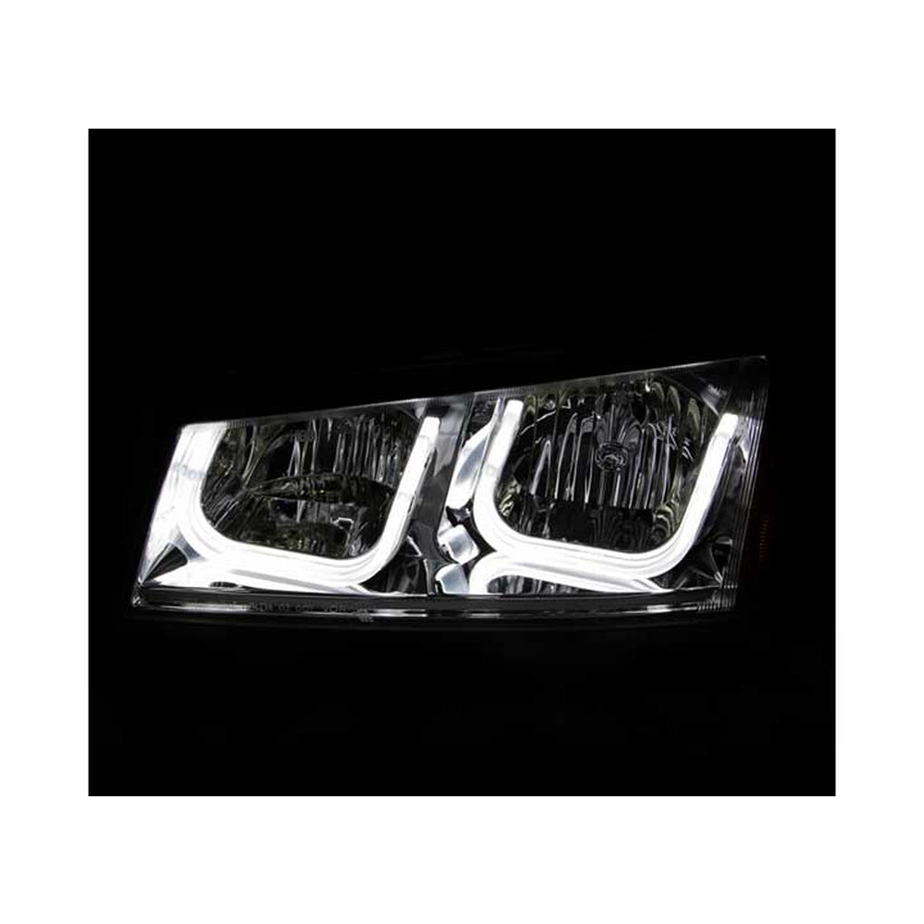 Anzo Usa 111313 0306 Silverado 15/25/3500/Avalance W/O Cladding Projector Headlights W/Ubar Black Clear Driv/Pass