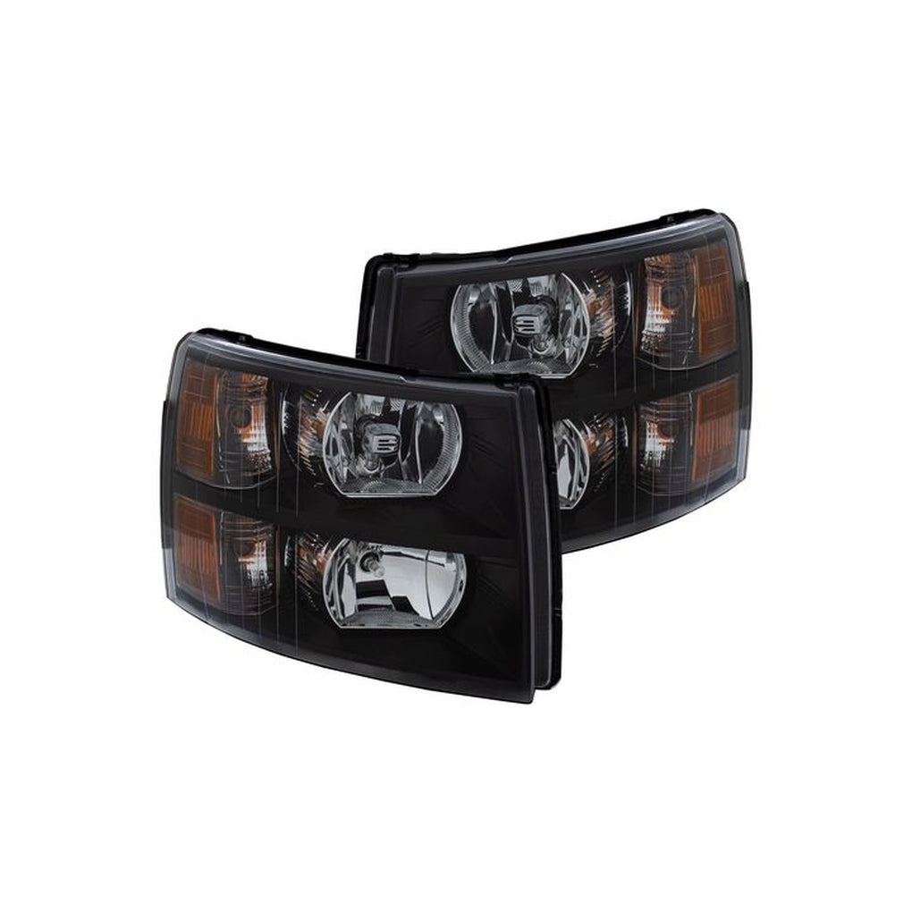 Anzo Usa 111393 0713 Silverado Crystal Headlights Black