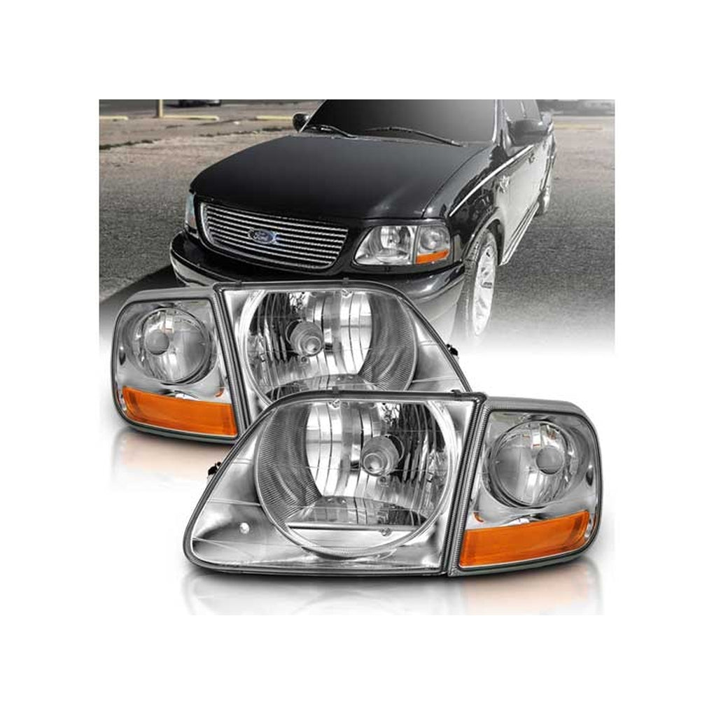 Anzo Usa 111438 9703 F150 Crystal Headlight G2 Clear With Parking Light