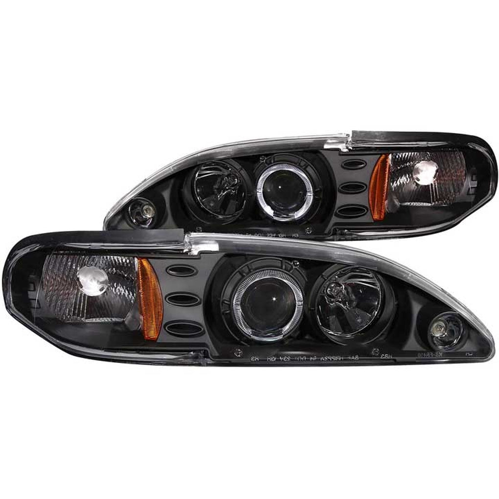 Anzo Usa 121038 9498 Mustang Headlights Projector 1Pc With LED Halo Black