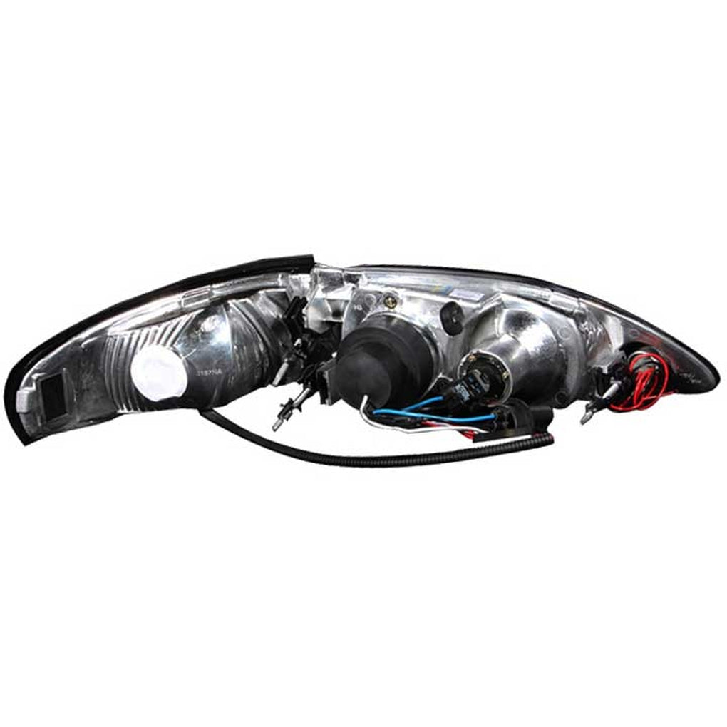 Anzo Usa 121038 9498 Mustang Headlights Projector 1Pc With LED Halo Black