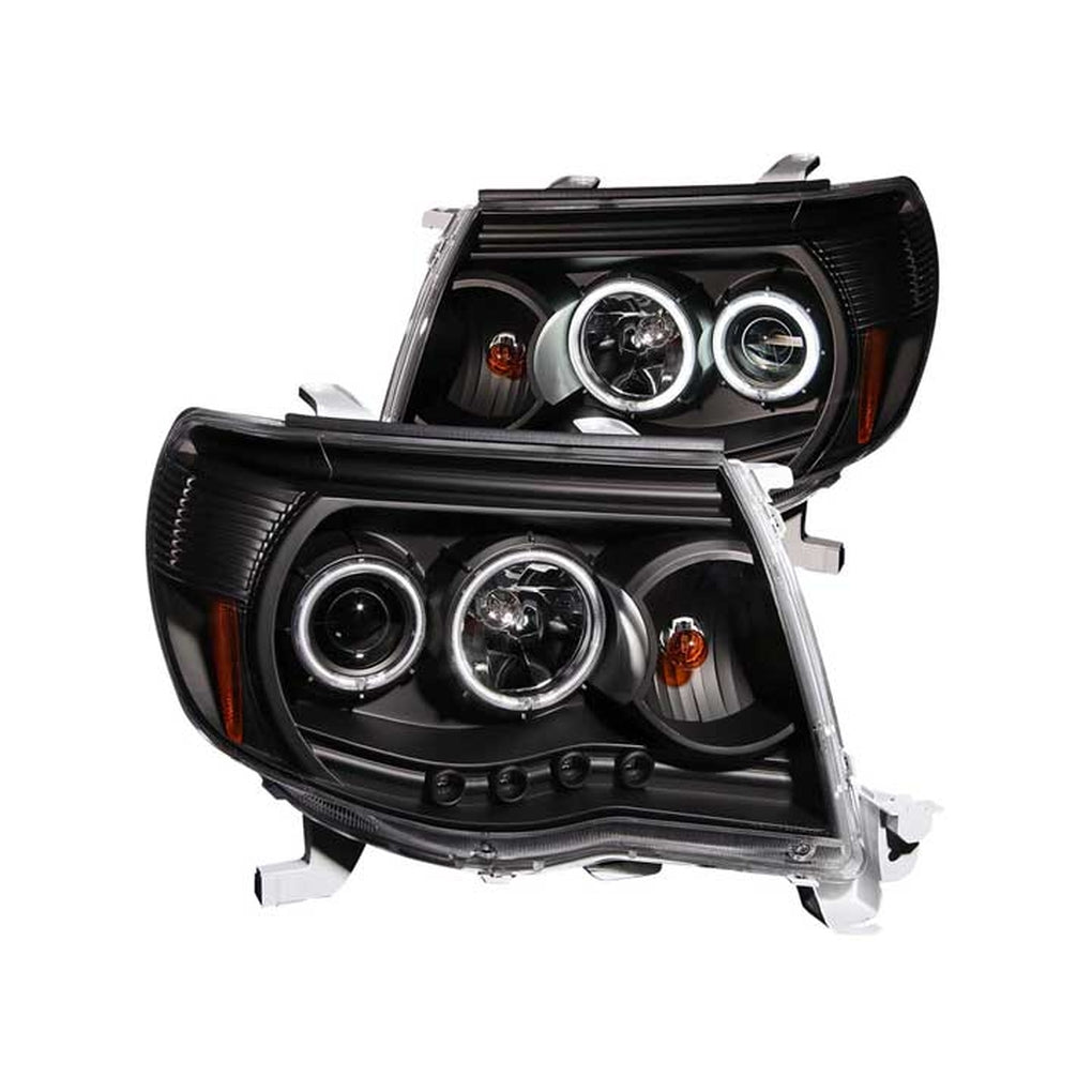Anzo Usa 121282 0511 Tacoma Black Clear Projector With Halos Headlights Driver/Passenger