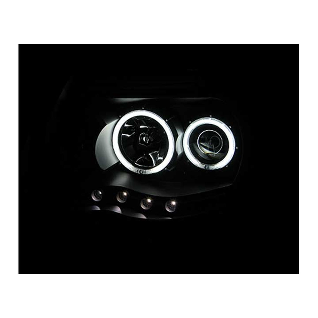 Anzo Usa 121282 0511 Tacoma Black Clear Projector With Halos Headlights Driver/Passenger