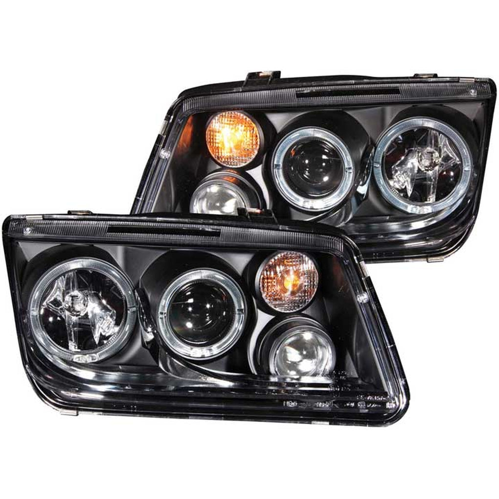 Anzo Usa 121369 9905 Jetta Projector Halo Black Clear W/Ccfl Headlights Driver/Passenger