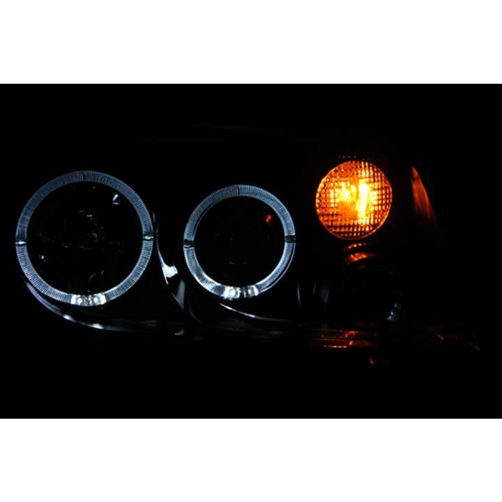 Anzo Usa 121369 9905 Jetta Projector Halo Black Clear W/Ccfl Headlights Driver/Passenger