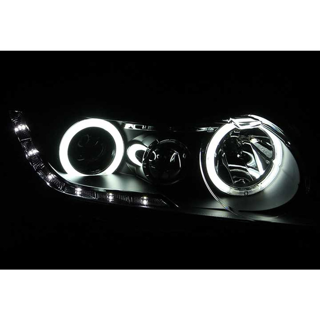 Anzo Usa 121454 0611 Civic Projector Halo Black Clear(Ccfl)Headlights Driver/Passenger