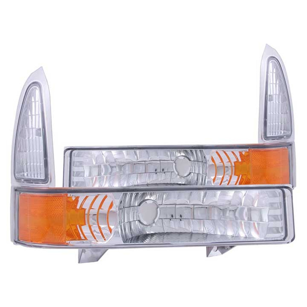Anzo Usa 511039 9904 Super Duty/0005 Excursion Parking Lights Euro W/Amber Reflector