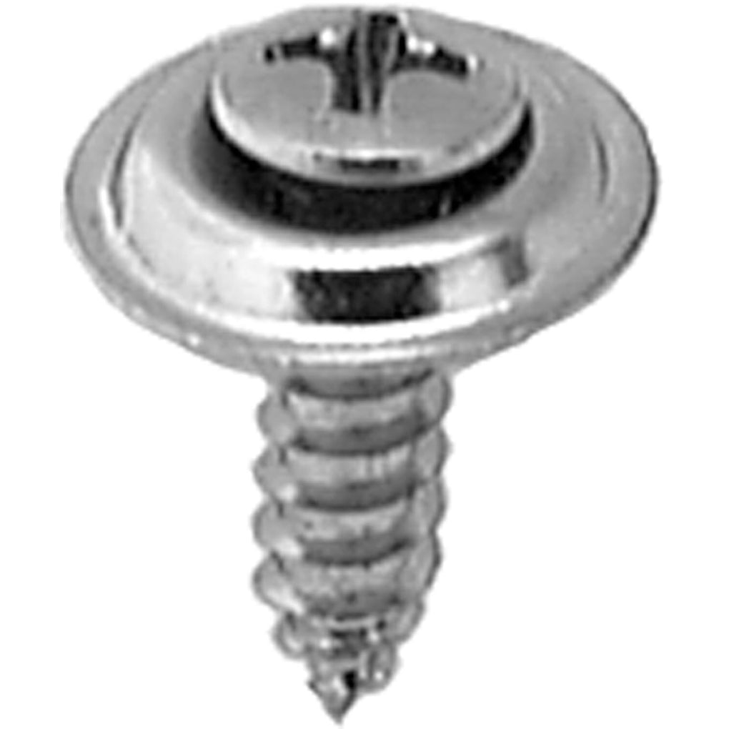Auveco AP2771 Auveco Pak 8 X 5/8" Phillips Oval Head Sems Tapping Screw Countersunk Chrome