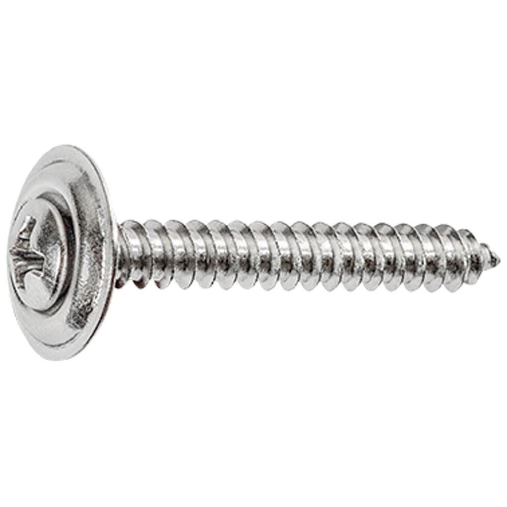 Auveco AP2773 Auveco Pak 8 X 1-1/4" Phillips Oval Head Sems Tapping Screw Countersunk Chrome