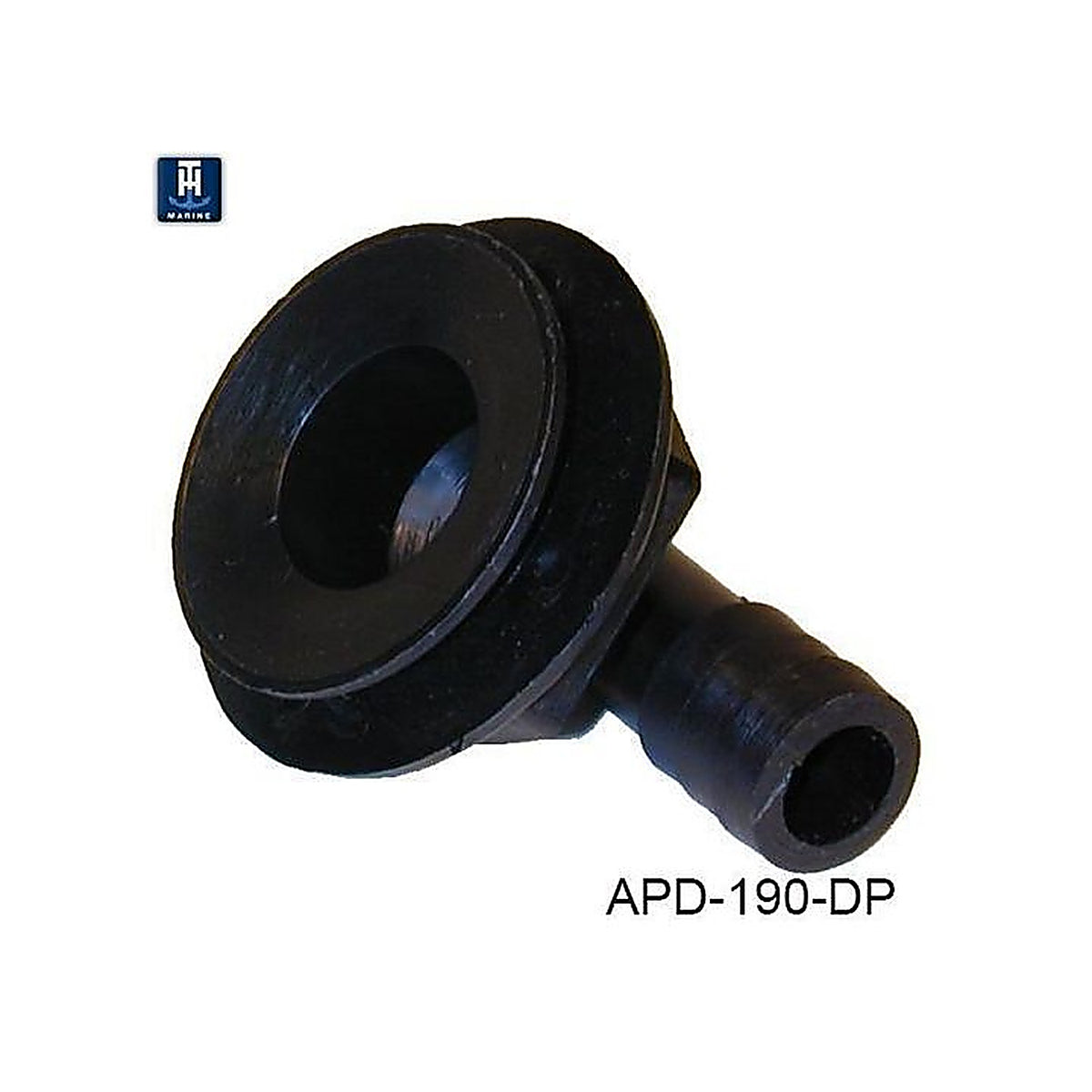 TH Marine - APD-190-DP - 90 Degree All Purpose Drain - Black