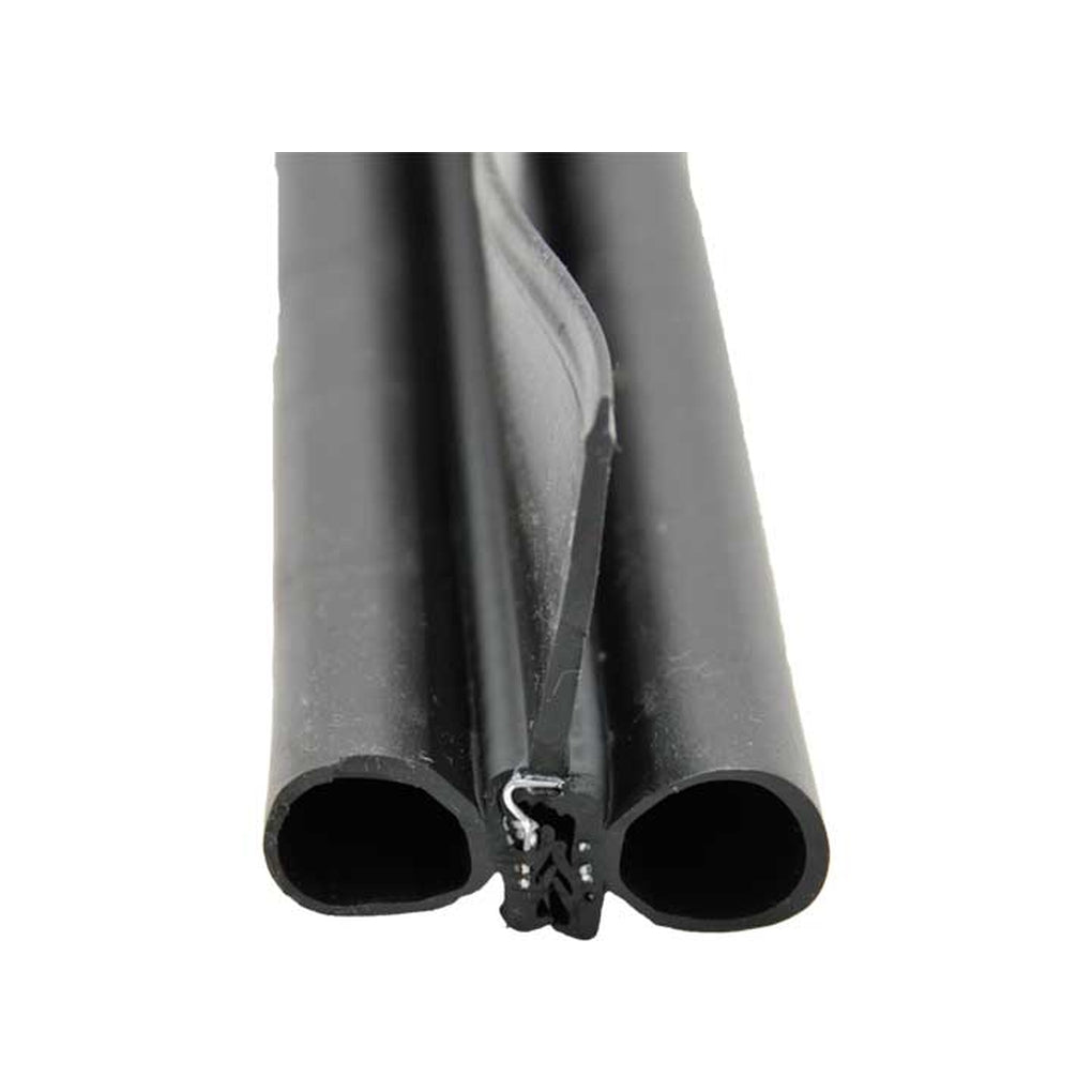AP Products 018-479 Clip On Seal W/Double Bulb and Wiper Black 2In X 3In X 28Ft