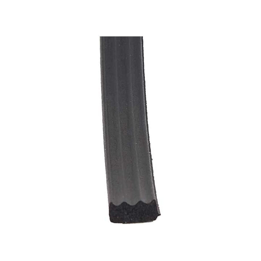 AP Products 018-664 Foam Seal Ribbed W/Psa Tape (White Tape) Black 3/16In X 3/8In X 50Ft