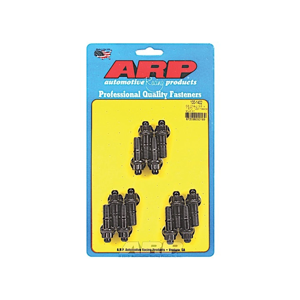 ARP 100-1402 Small Block Chevy 3/8 X 1.670In 12Pt Bolt Head Exhaust Header Stud Kit