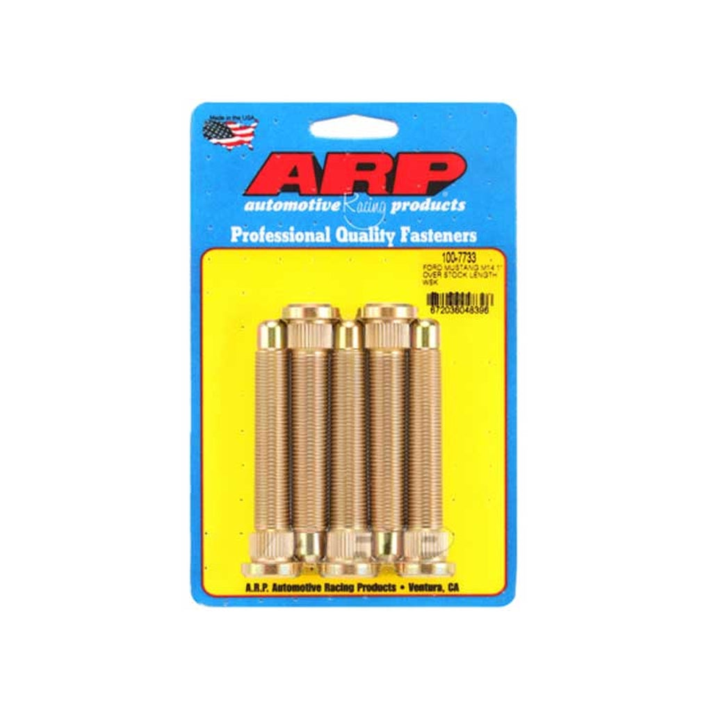 ARP 100-7733 15 Ford Mustang M14 1In Over Stock Length Wheel Stud Kit Chrome Moly