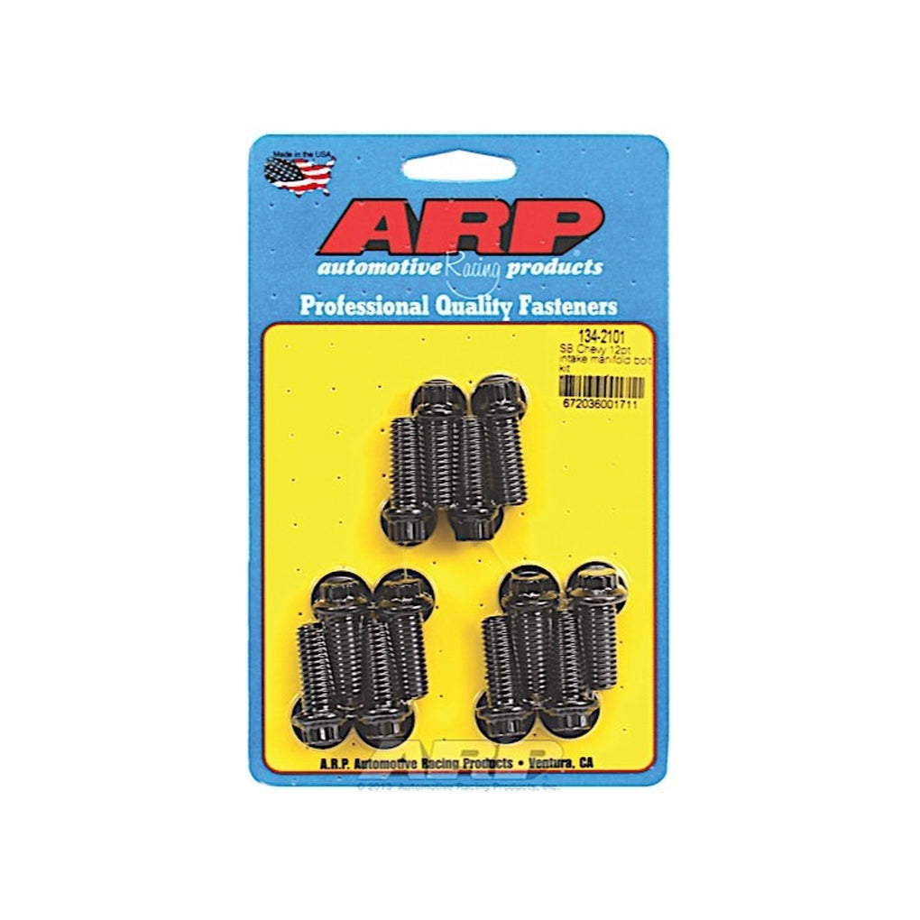 ARP 134-2101 SB Chevy 12Pt Bolt Head Black Oxide Intake Manifold Bolt Kit (3/8 Socket)