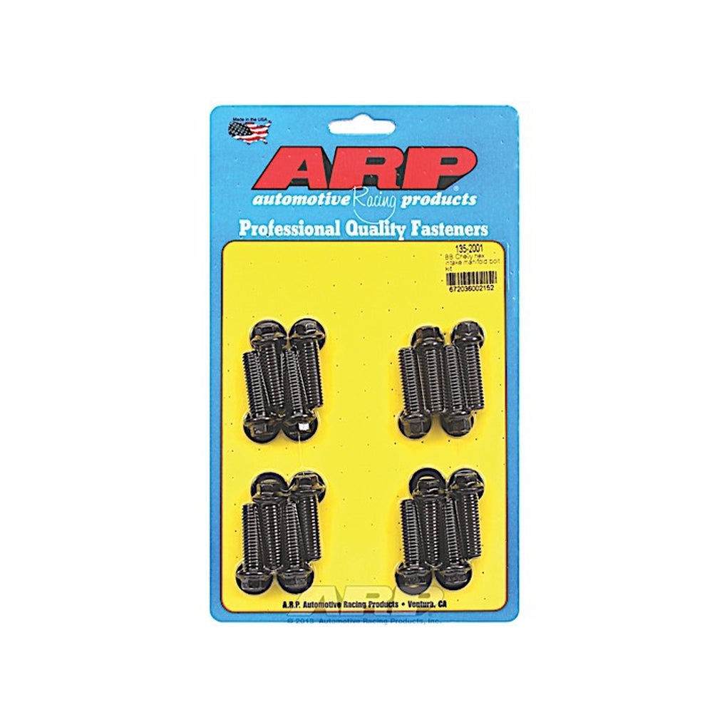 ARP 135-2001 BB Chevy Hex Intake Manifold Bolt Kit Black Oxide