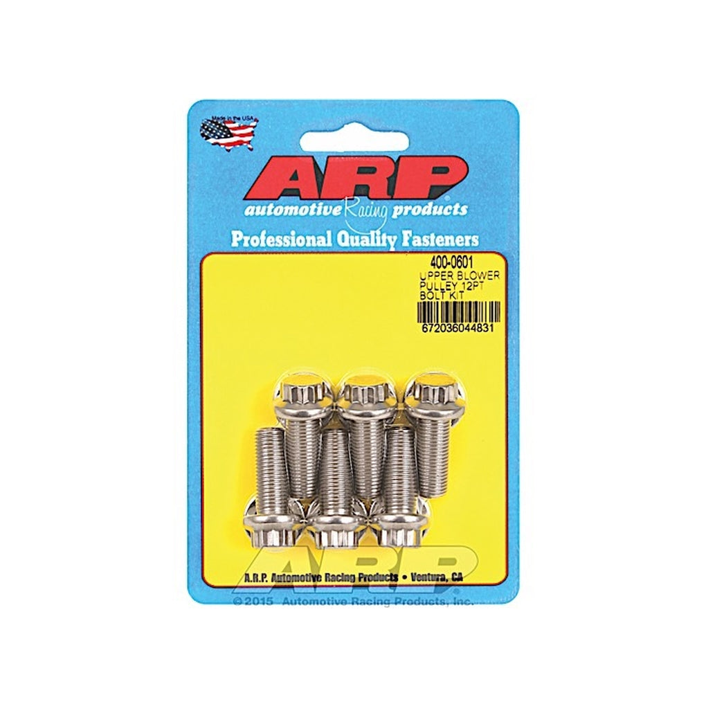 ARP 400-0601 Upper Blower Pulley SS 12Pt Bolt Kit