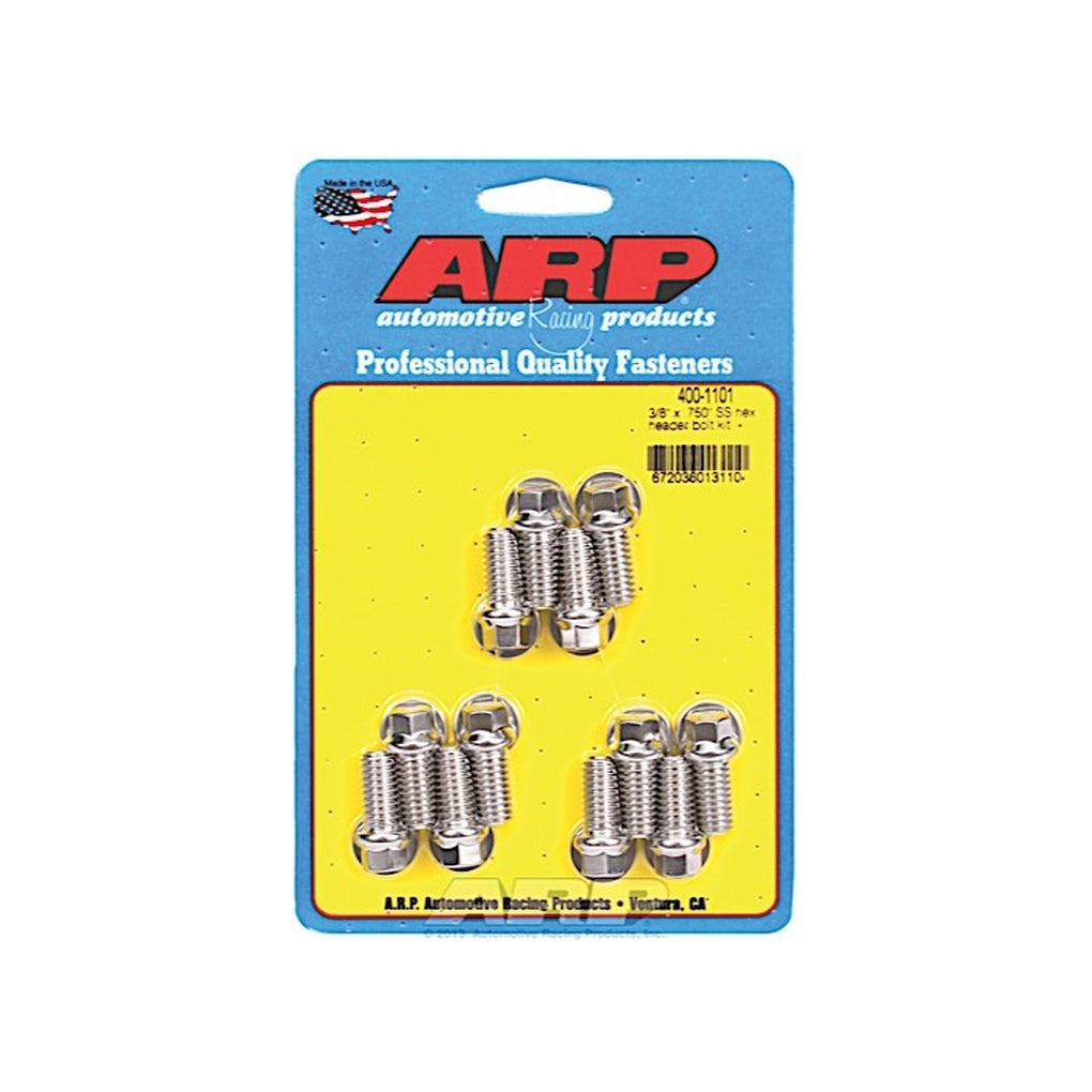 ARP 400-1101 3/8 X .750 SS Hex Header Bolt Kit