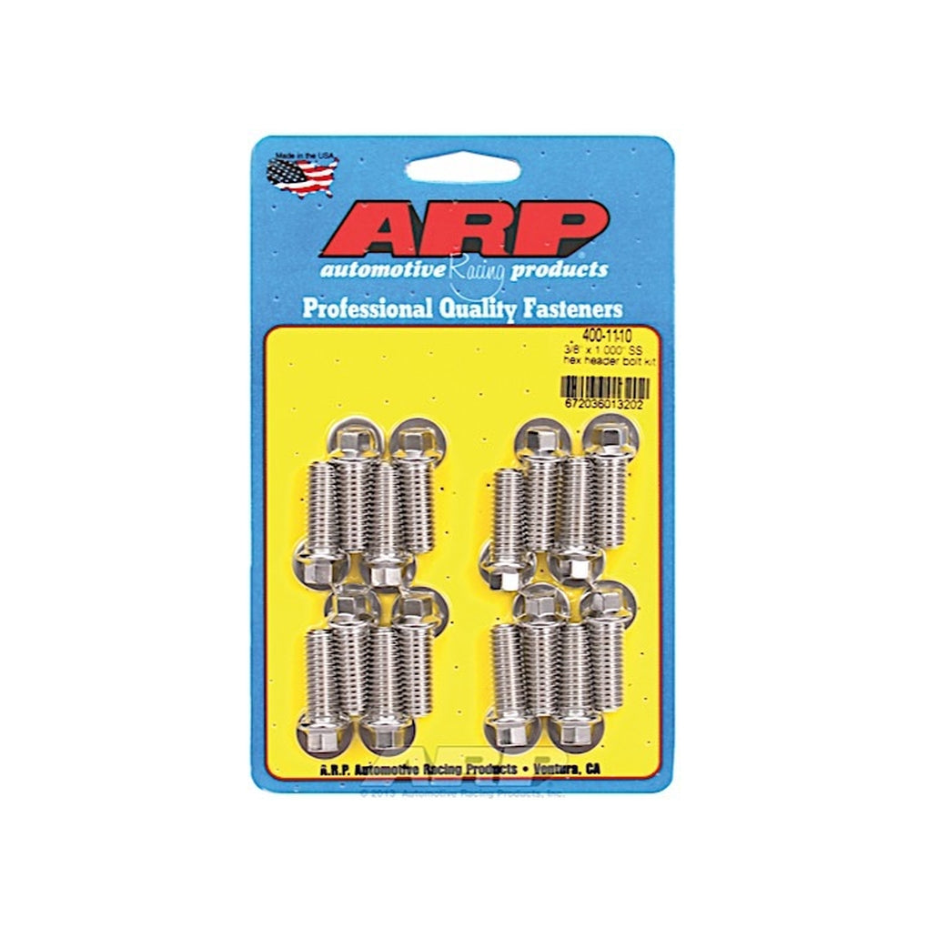 ARP 400-1110 3/8 X 1.000 SS Hex Header Bolt Kit