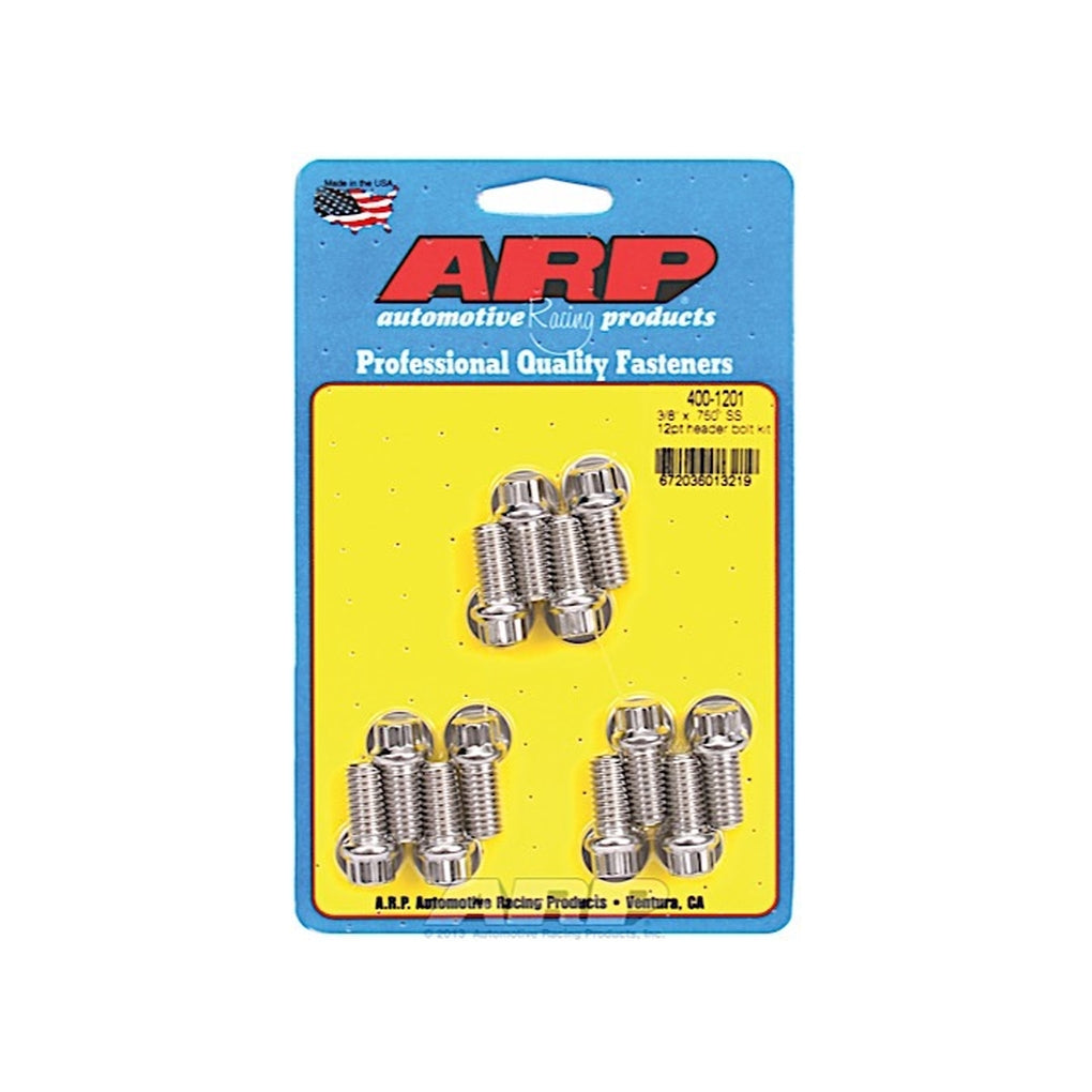 ARP 400-1201 3/8 X .750 SS 12Pt Header Bolt Kit