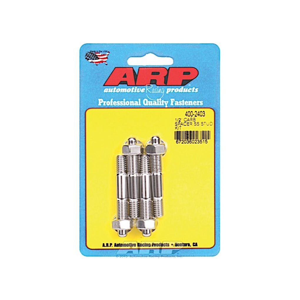 ARP 400-2403 1/2In Spacer SS Carburetor Stud Kit
