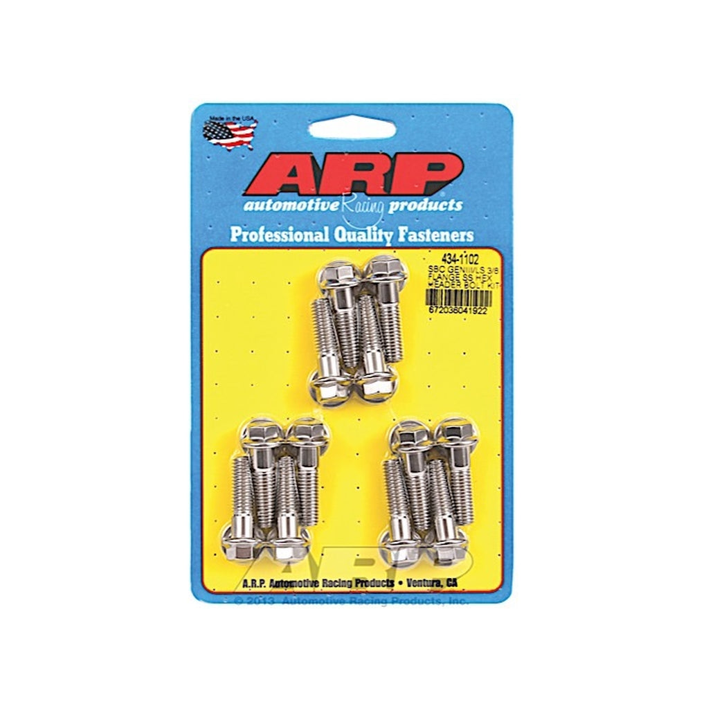 ARP 434-1102 Sbc/Geniii Ls 3/8 Flange SS Hex Header Bolt Kit