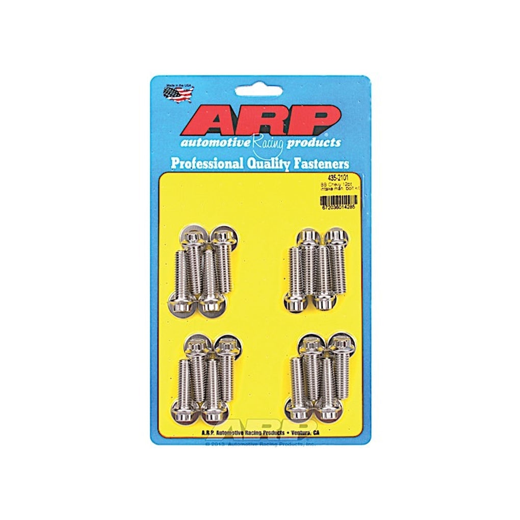 ARP 435-2101 BB Chevy 12Pt Intake Manifold Bolt Kitstainless Steel