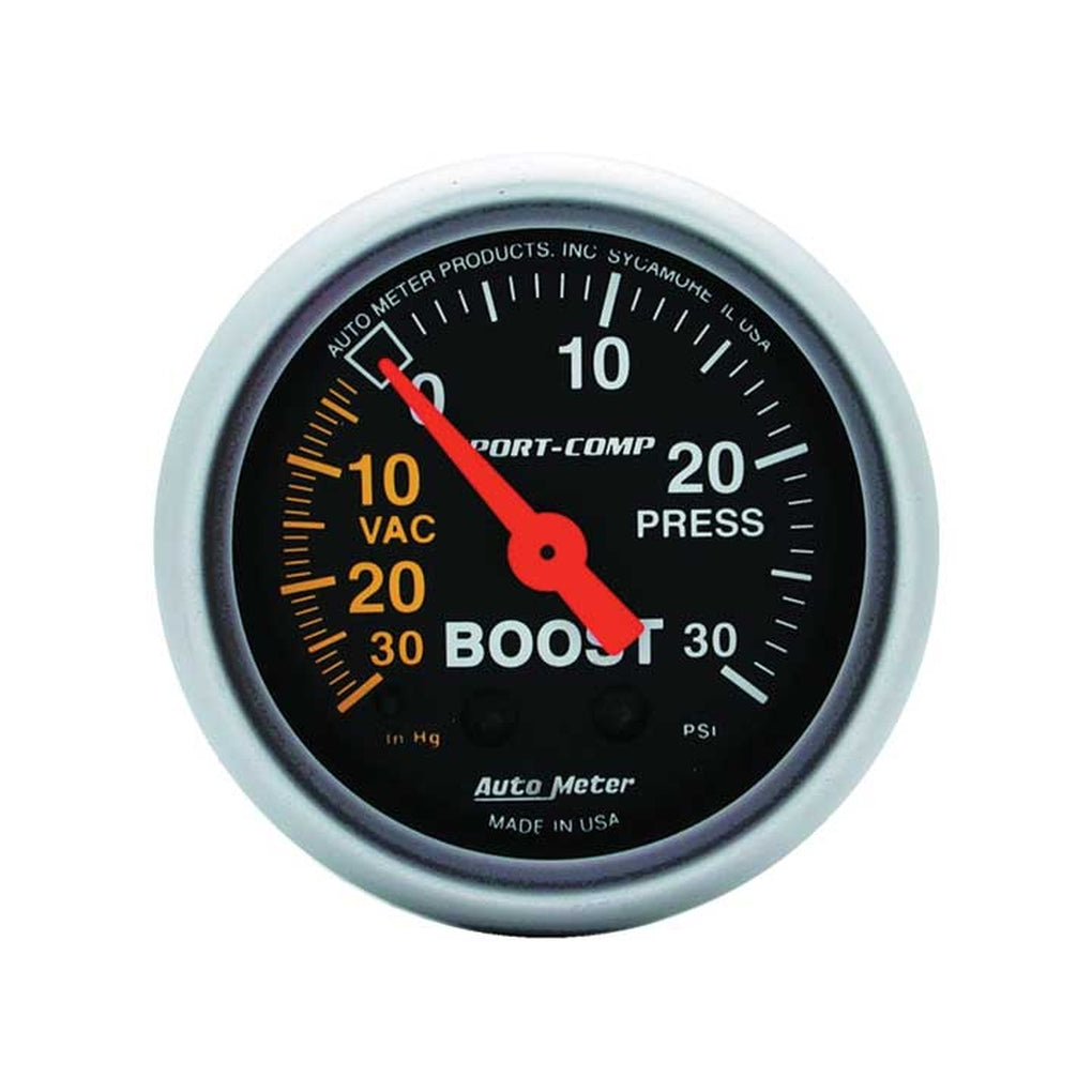 Auto Meter 3303 2In Boostvac/Press 30 In. Hg/30 Psi Mech