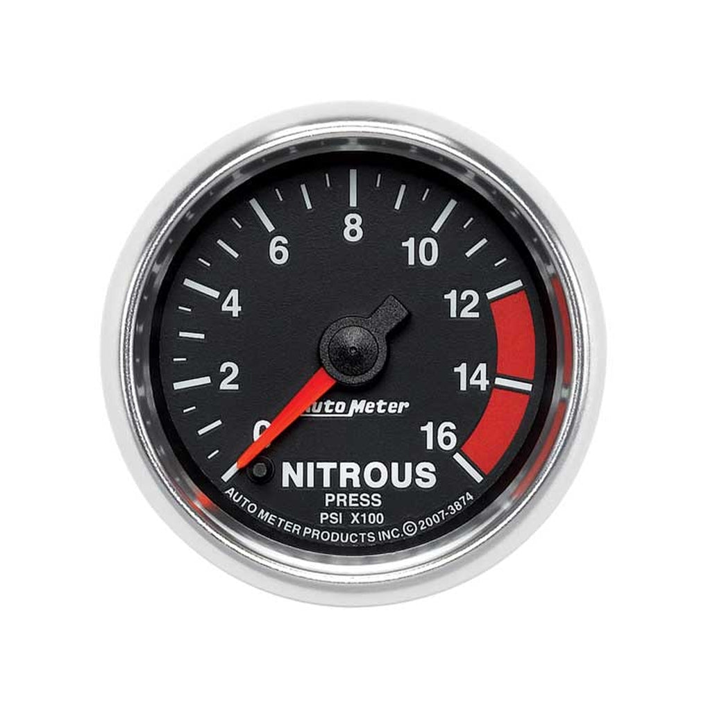 Auto Meter 3874 21/16In Nitrous 01600 Psi Fse Gs