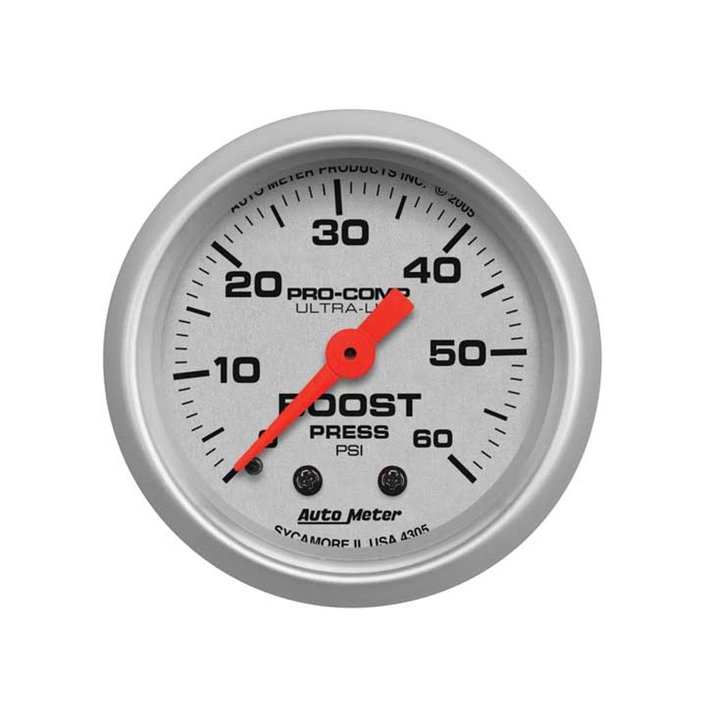 Auto Meter 4305 2In Boost 060 Psi Mech Ultralite