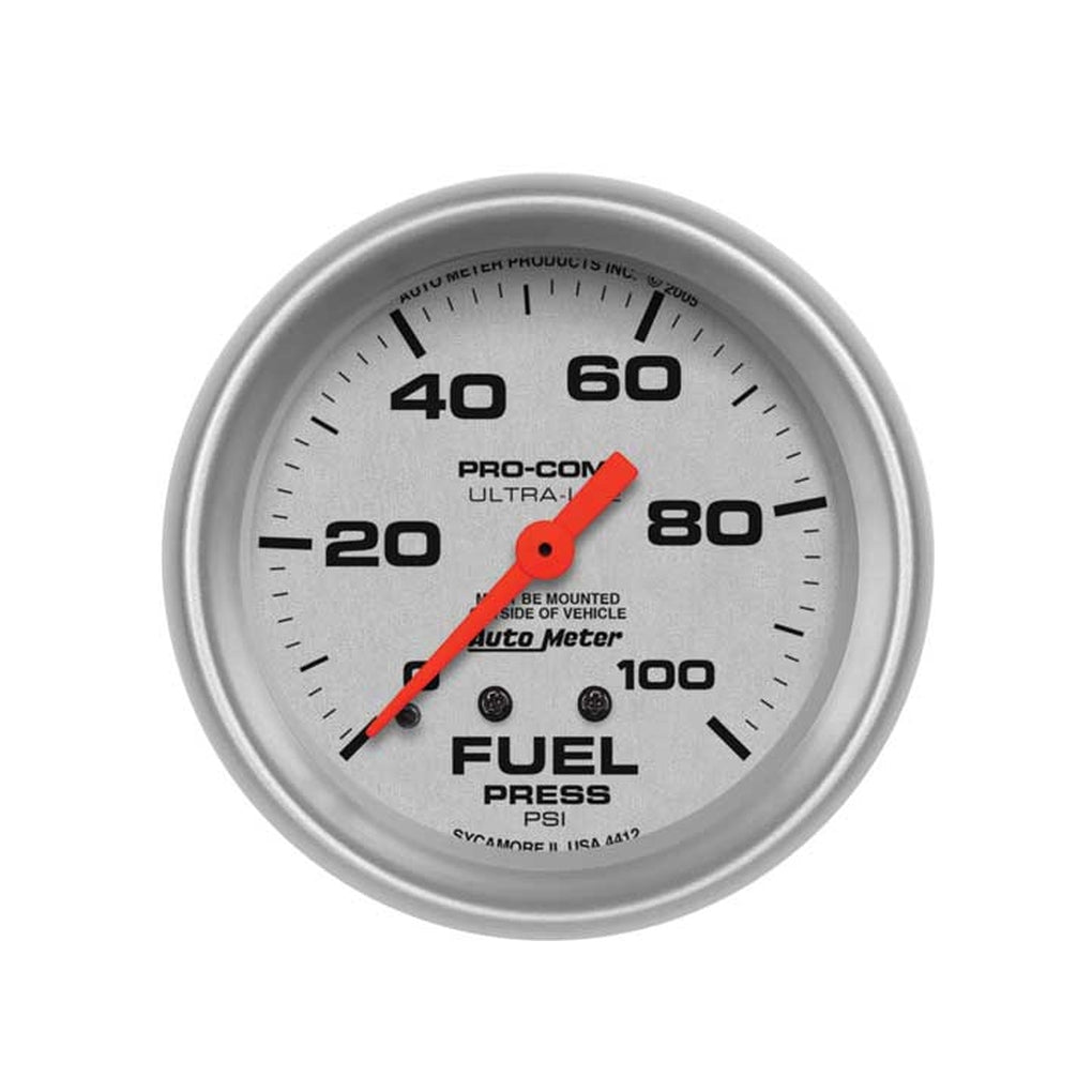 Auto Meter 4412 25/8In Fuel Press 0100 Psi Mech