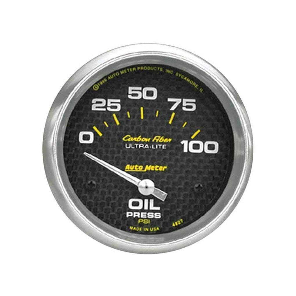 Auto Meter 4827 25/8In Oil Press 0100 Psi Sse Carbon Fiber