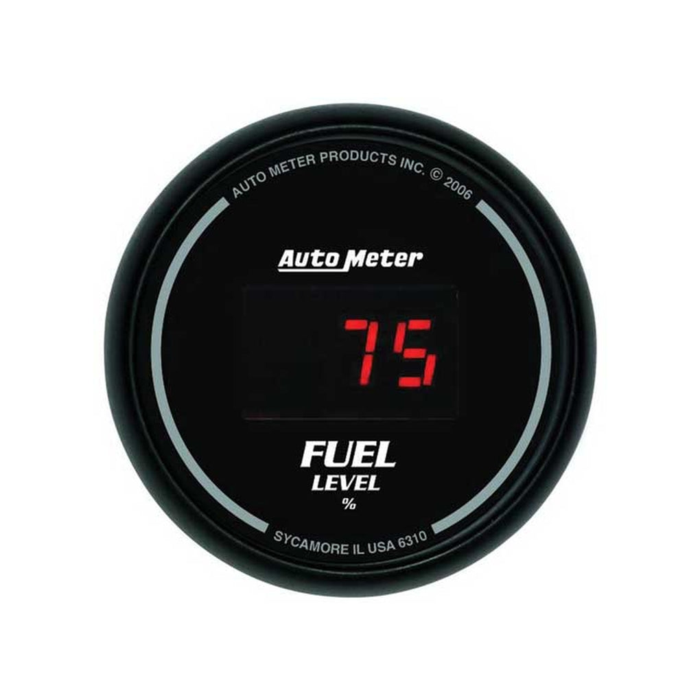 Auto Meter 6310 21/16In Fuel Level Prog W/Presets Digital Black