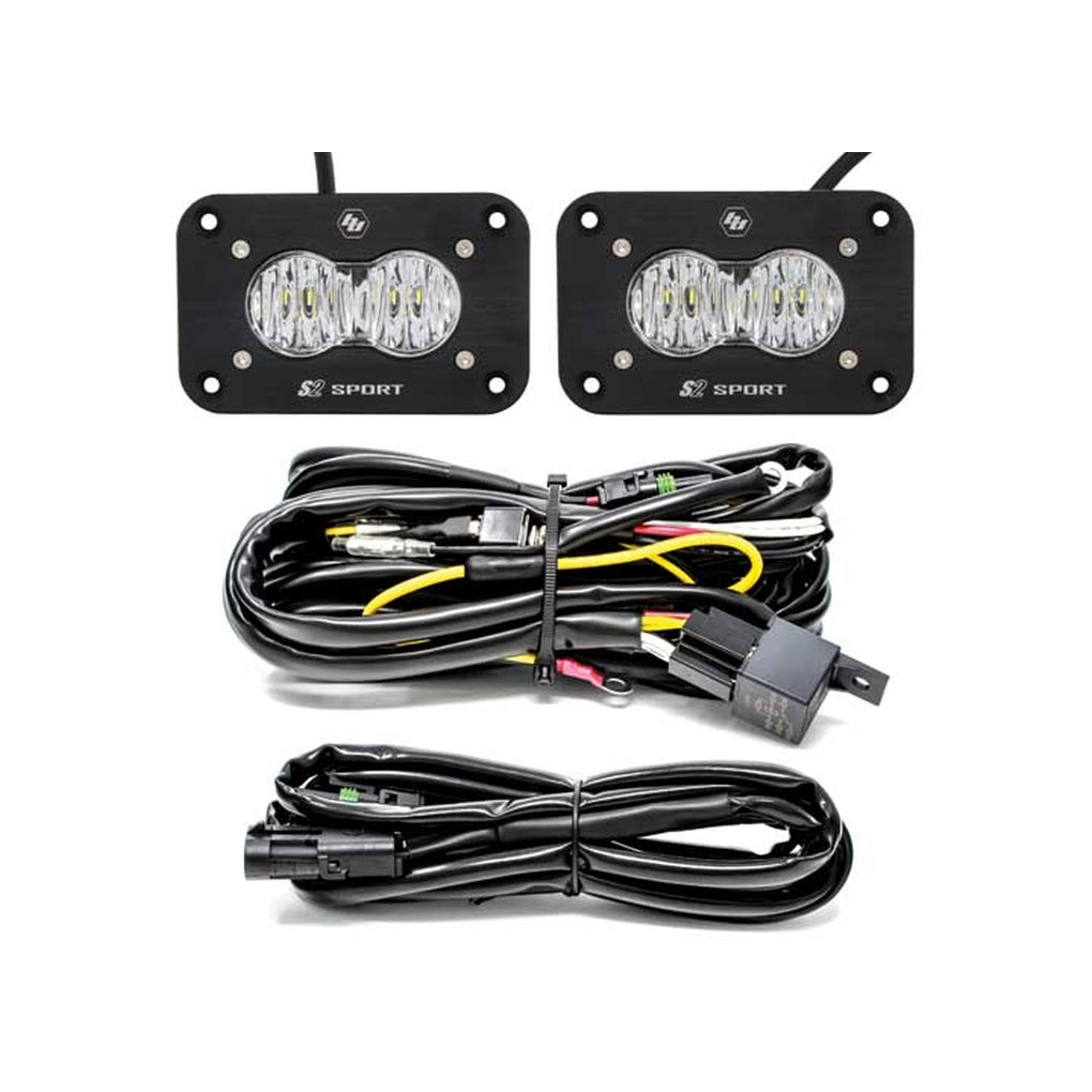 Baja Designs 547807 S2 Sport Pair LED Wide Cornering Flush Mount Backup Kit