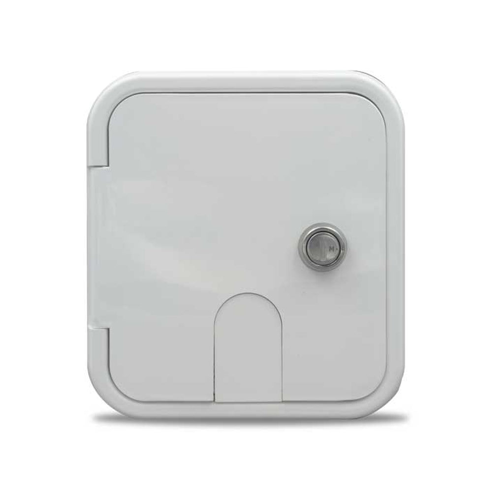 B&B Molders 94225 City Water Hatch W/Brass Check Valve Key Polar White