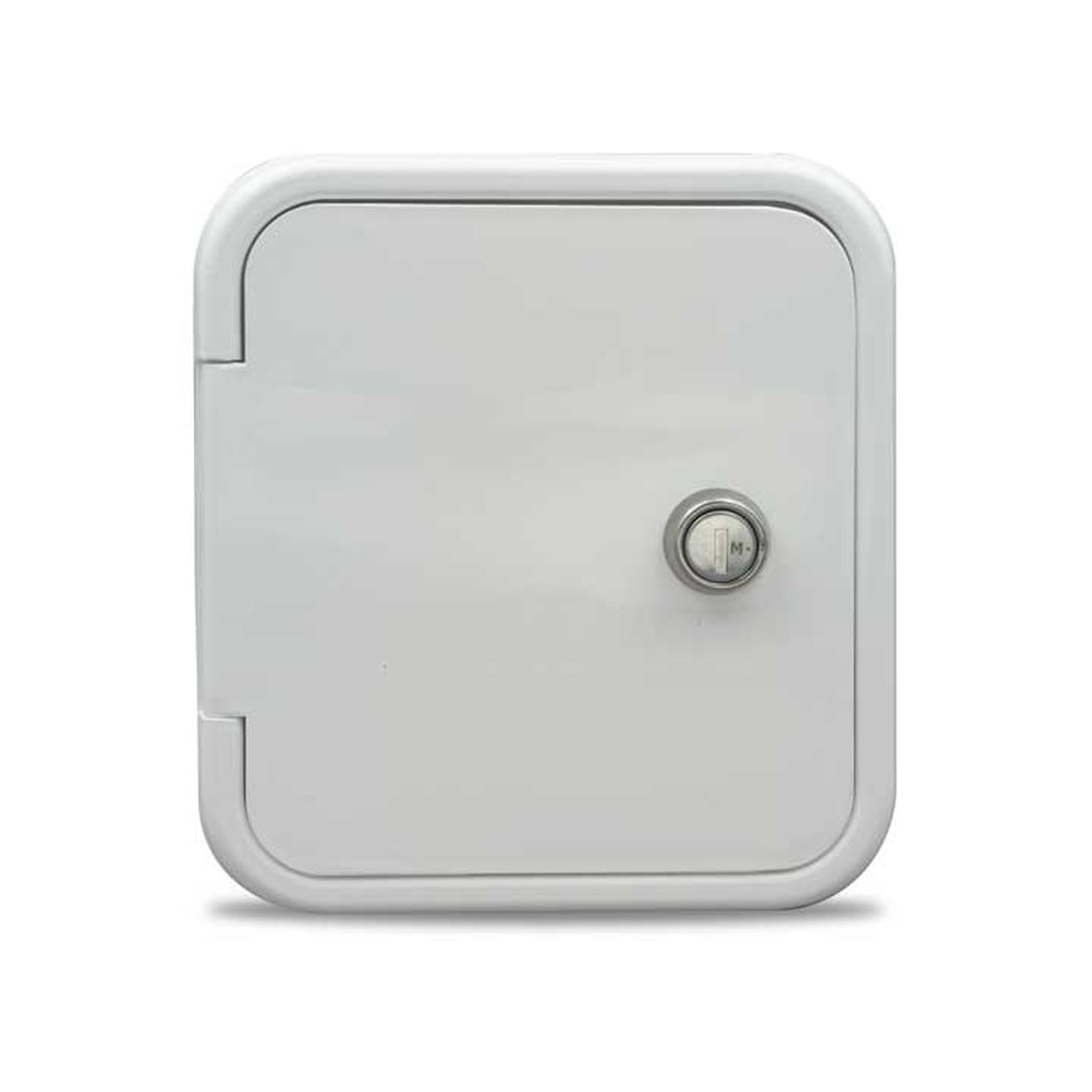 B&B Molders 94251 Gravity Water Hatch Key Lock Polar White