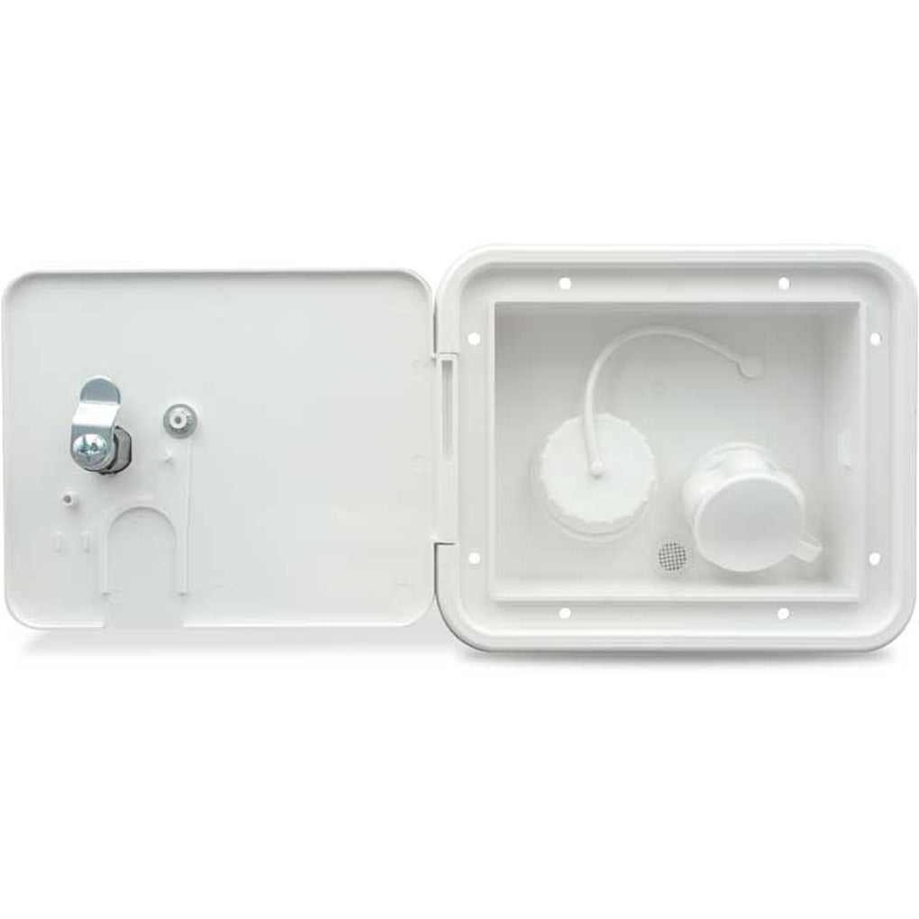 B&B Molders 94254 City/Gravity Water Center W/Plastic Check Valve Key Lock Polar White