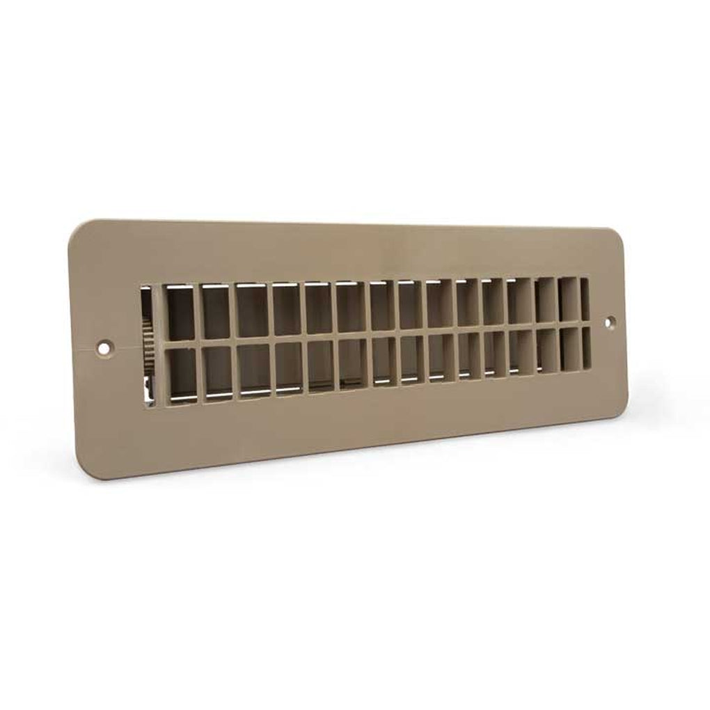 B&B Molders 94260 Floor Register 2X10 W/Damper Tan