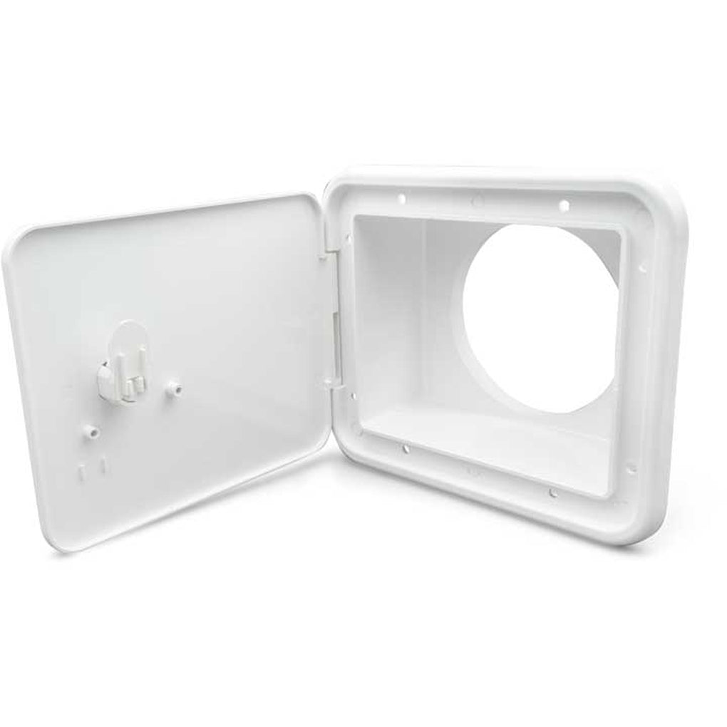 B&B Molders 94302 Sewer Hose/Storage Hatch Thumb Lock Polar White