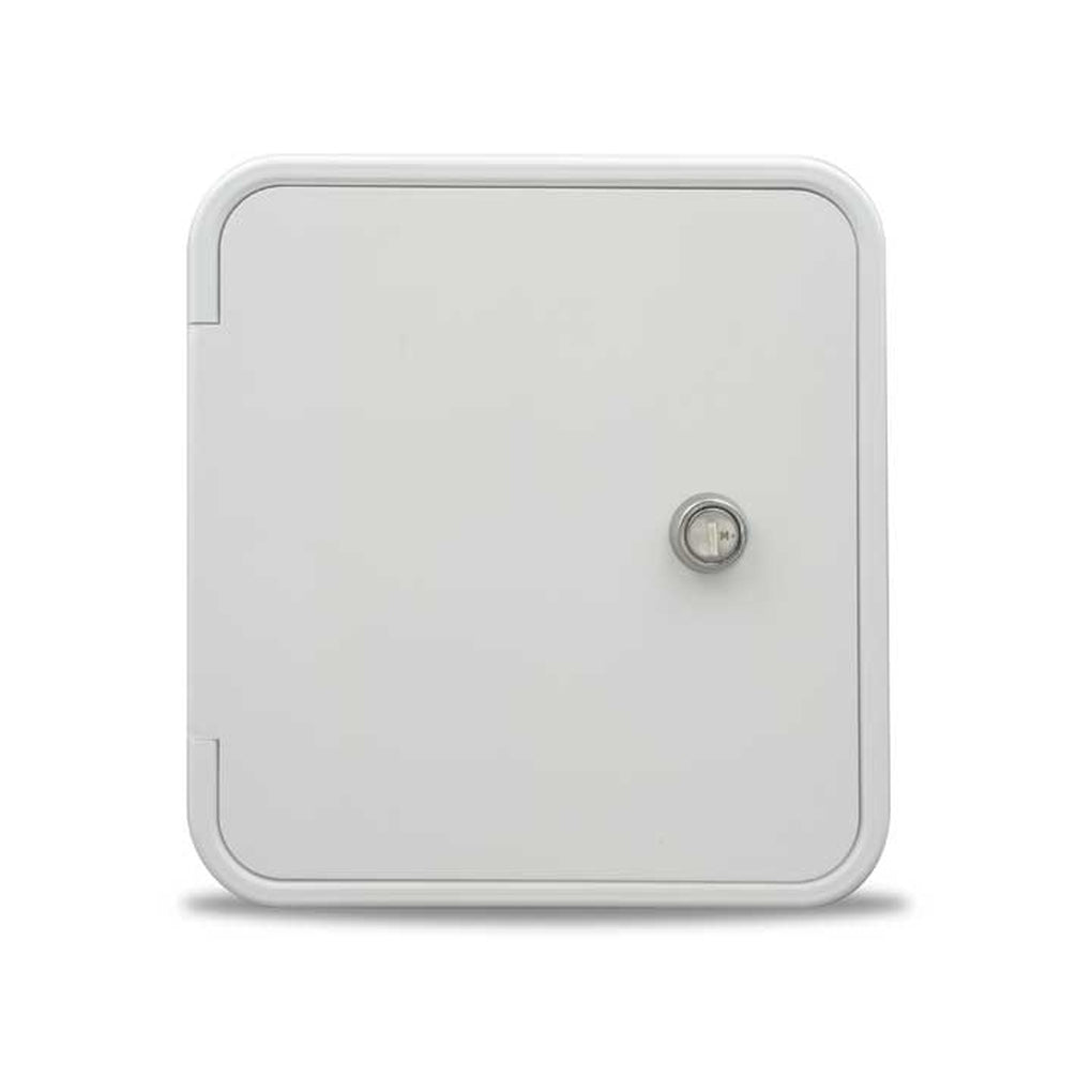B&B Molders 94304 Fuel Hatch W/Oval Back Key Lock Polar White